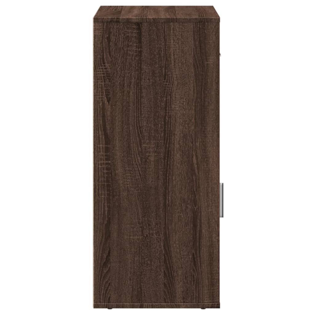 opbevaringsskab 56,5x39x90 cm konstrueret træ brun egetræsfarve