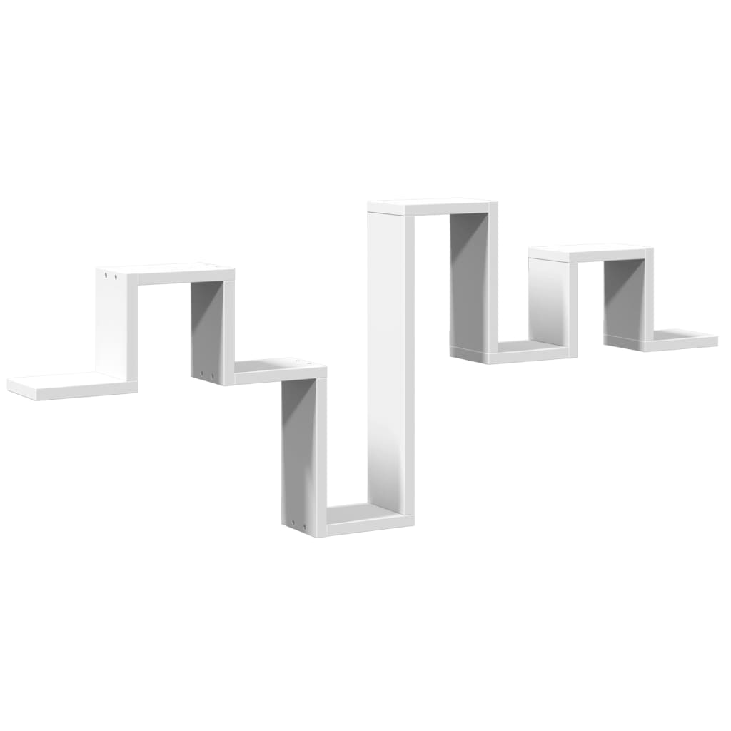 væghylde 104,5x10x43 cm konstrueret træ hvid