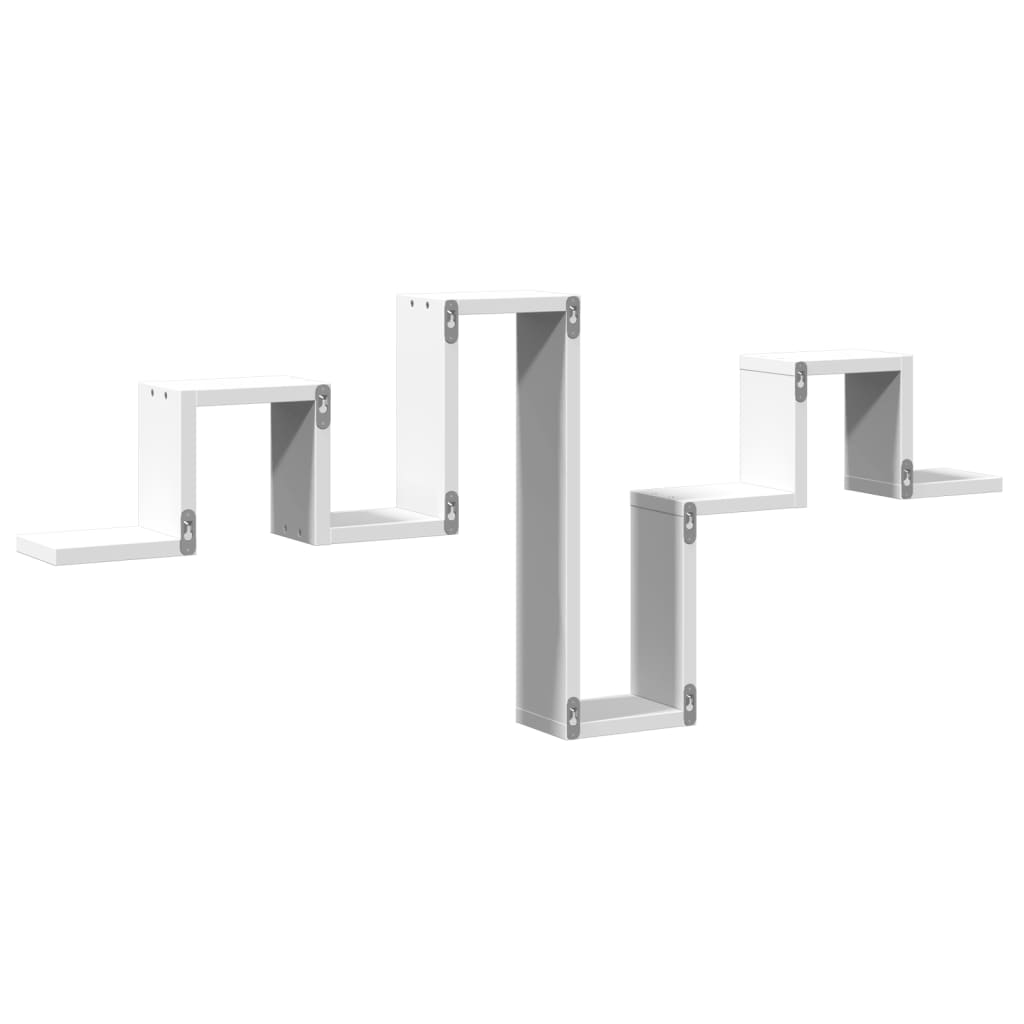 væghylde 104,5x10x43 cm konstrueret træ hvid