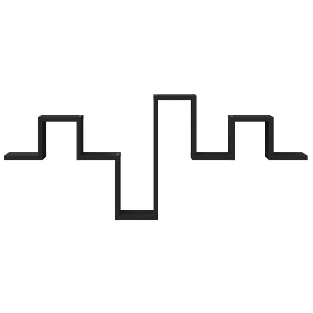 væghylde 104,5x10x43 cm konstrueret træ sort