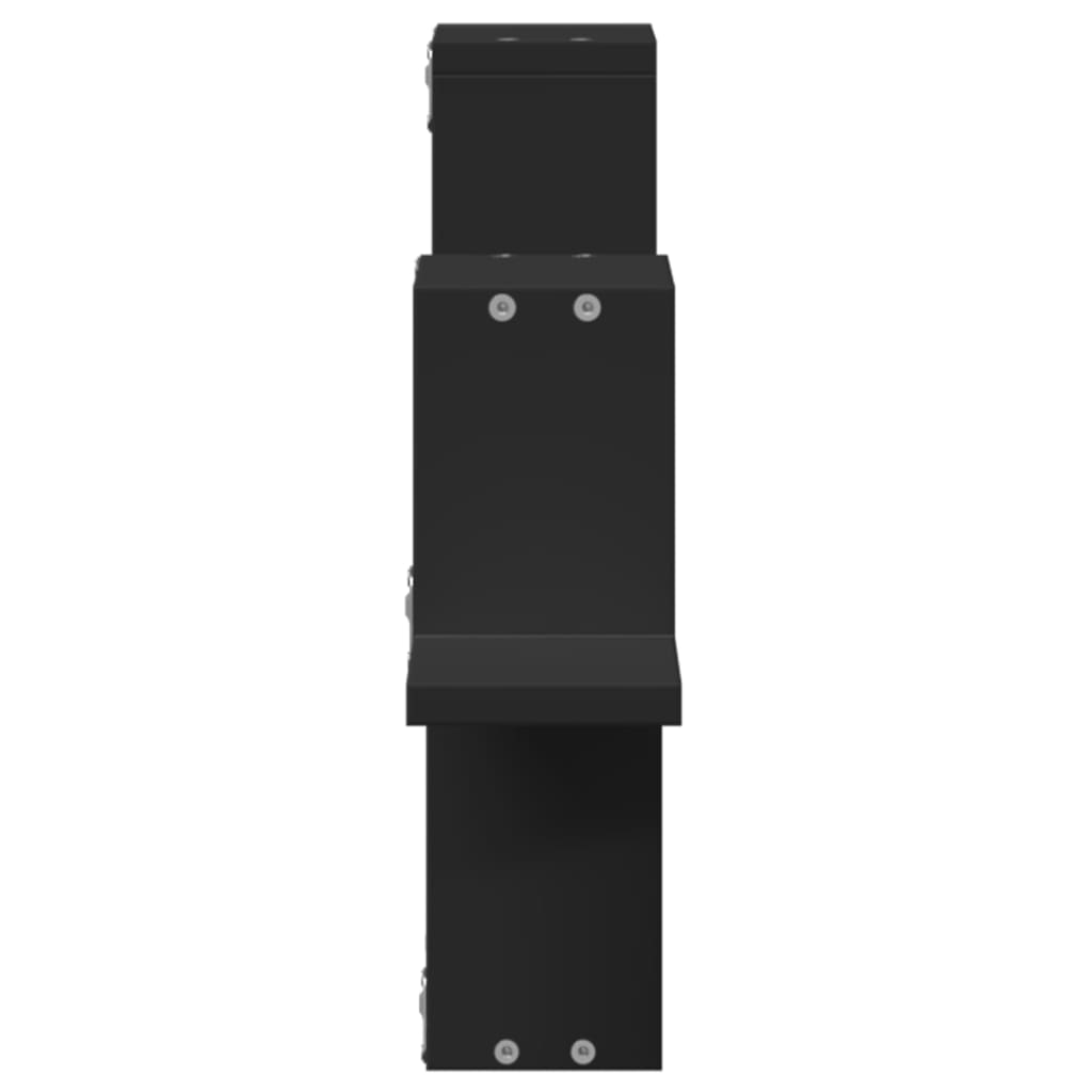 væghylde 104,5x10x43 cm konstrueret træ sort