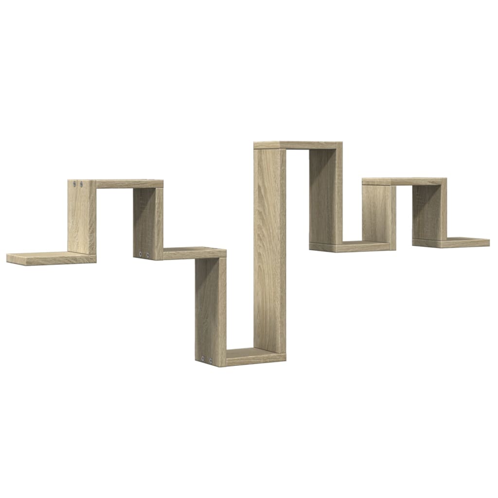 væghylde 104,5x10x43 cm konstrueret træ sonoma-eg