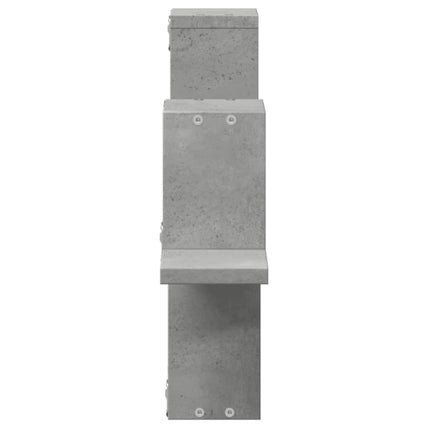 væghylde 104,5x10x43 cm konstrueret træ betongrå