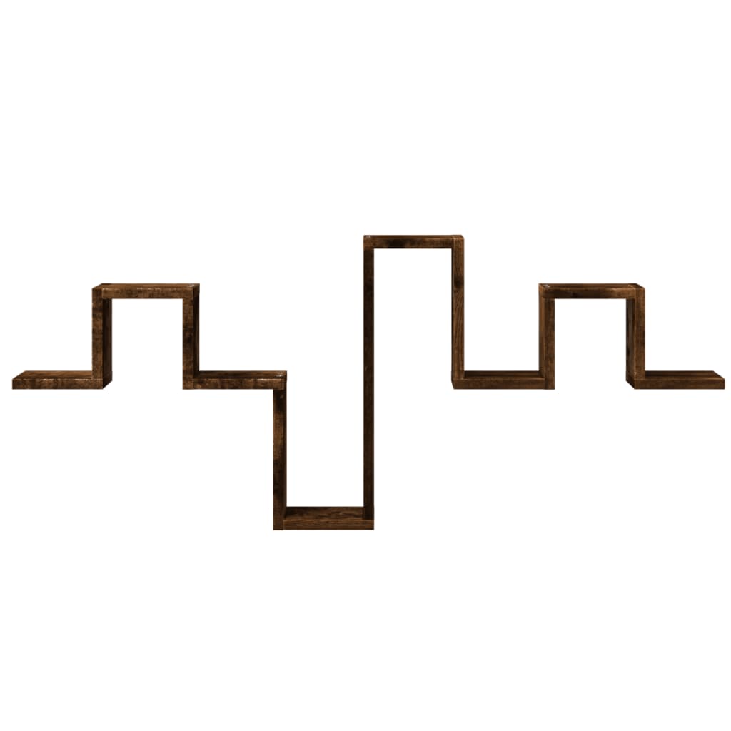 væghylde 104,5x10x43 cm konstrueret træ røget egetræsfarve