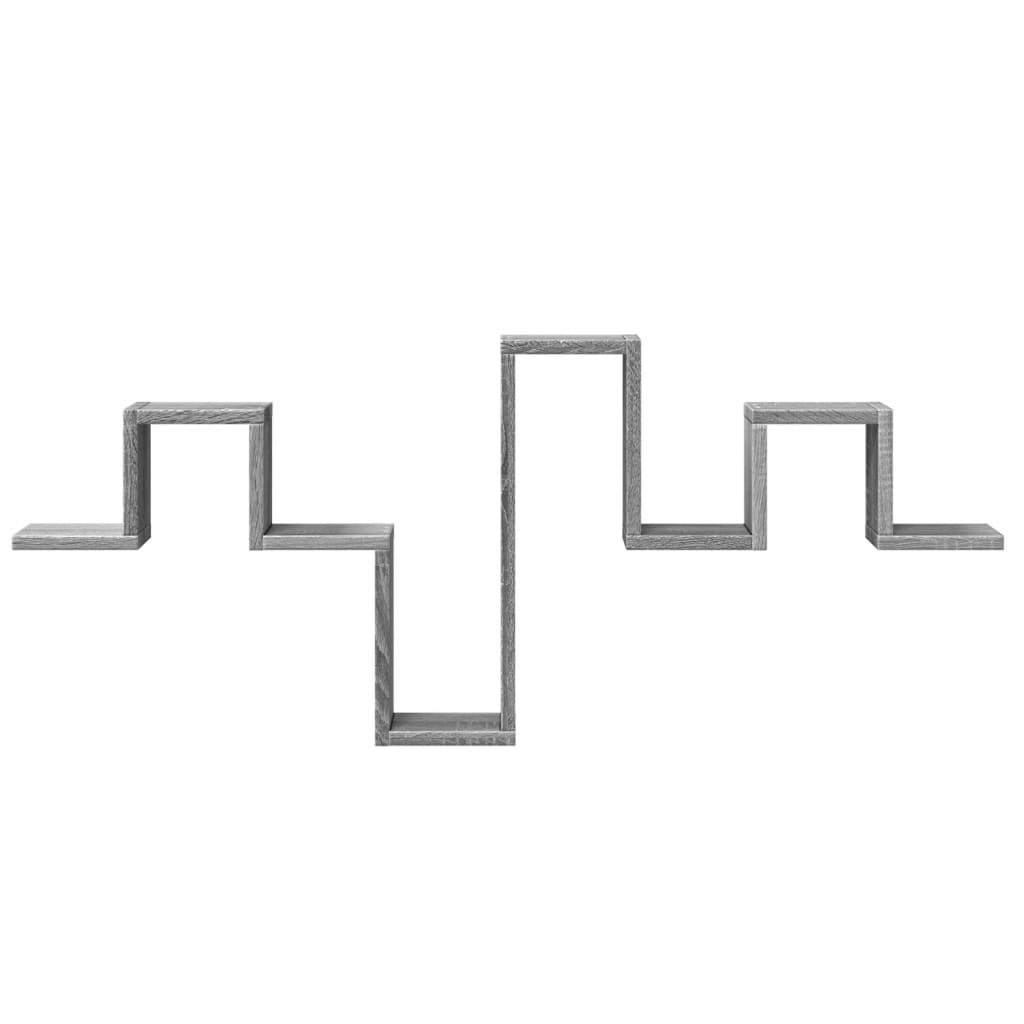 væghylde 104,5x10x43 cm konstrueret træ grå sonoma-eg