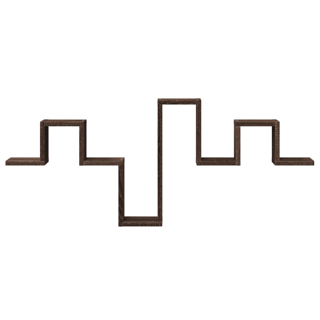 væghylde 104,5x10x43 cm konstrueret træ brun egetræsfarve