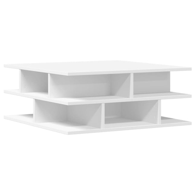 sofabord 70x70x29 cm konstrueret træ hvid