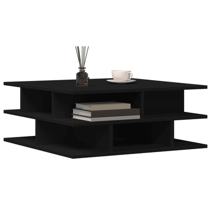 sofabord 70x70x29 cm konstrueret træ sort