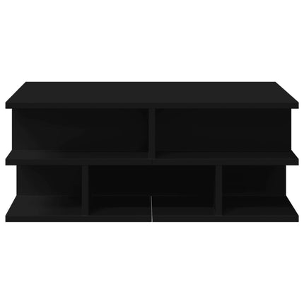 sofabord 70x70x29 cm konstrueret træ sort