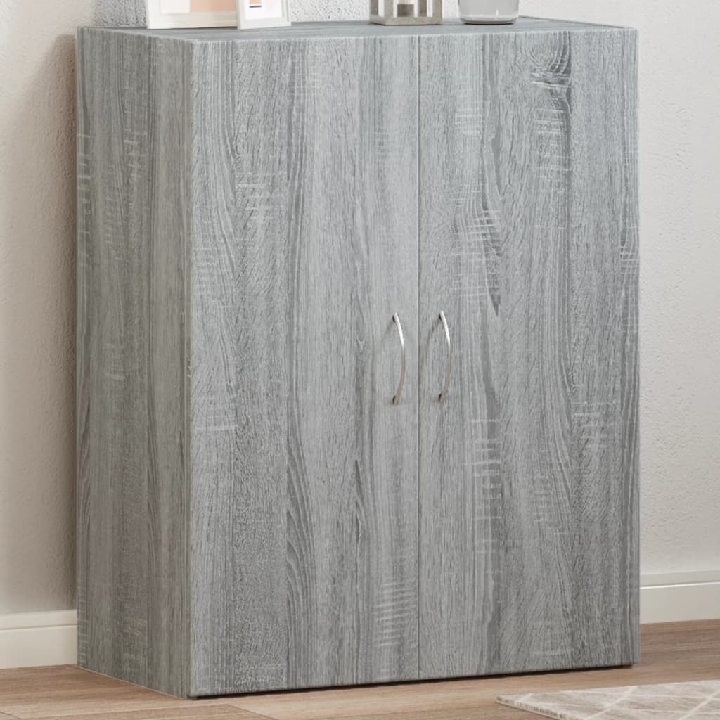 Kontorskab Konstrueret Træ - Grå Sonoma-eg / 60 x 32 x 77.5 cm