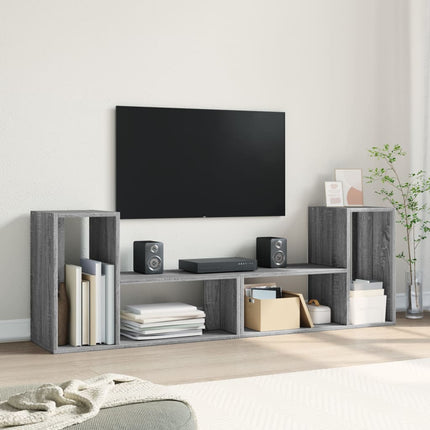 tv-borde 2 stk. 75x30x50 cm konstrueret træ grå sonoma-eg