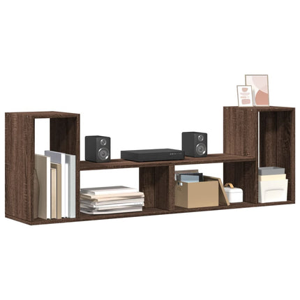 tv-borde 2 stk. 75x30x50 cm konstrueret træ brun egetræsfarve
