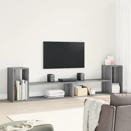 tv-bord 2 stk. 100x30x50 cm konstrueret træ grå sonoma-eg