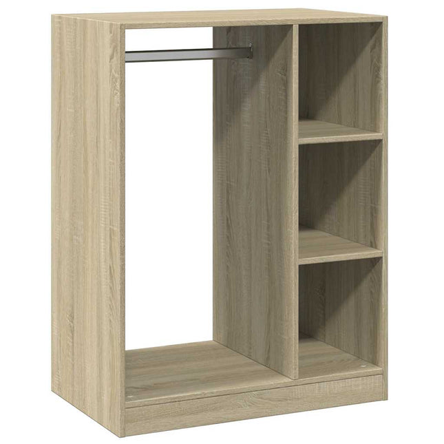 tøjreol 77x48x102 cm konstrueret træ sonoma-eg