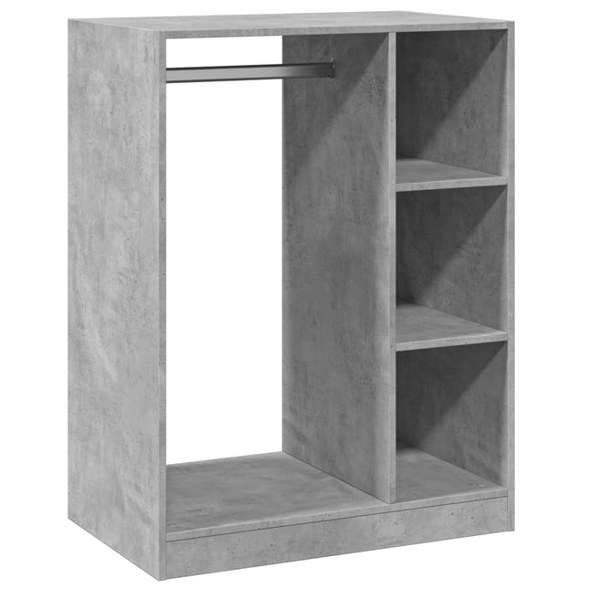 tøjreol 77x48x102 cm konstrueret træ betongrå