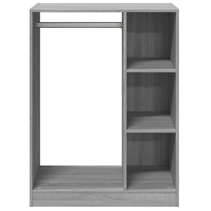 tøjreol 77x48x102 cm konstrueret træ grå sonoma-eg