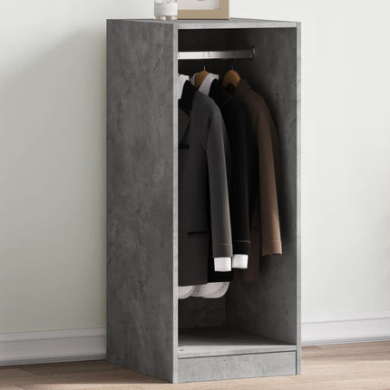 tøjskab 48x41x102 cm konstrueret træ betongrå