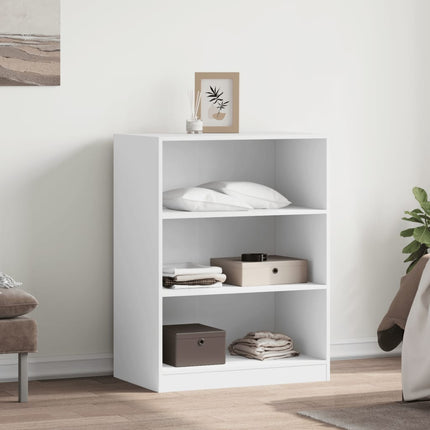 tøjreol 77x48x102 cm konstrueret træ hvid