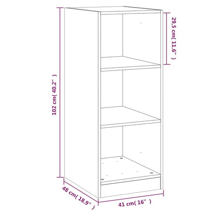 tøjskab 48x41x102 cm konstrueret træ betongrå