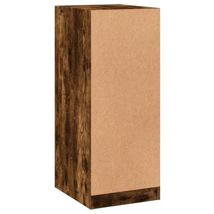 tøjskab 48x41x102 cm konstrueret træ røget egetræsfarve
