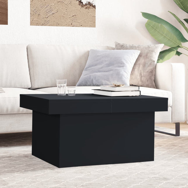 sofabord 80x55x40 cm konstrueret træ sort
