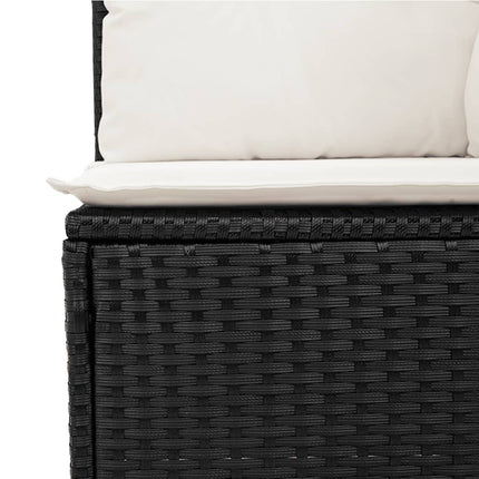sofasæt til haven 8 dele med hynder polyrattan sort
