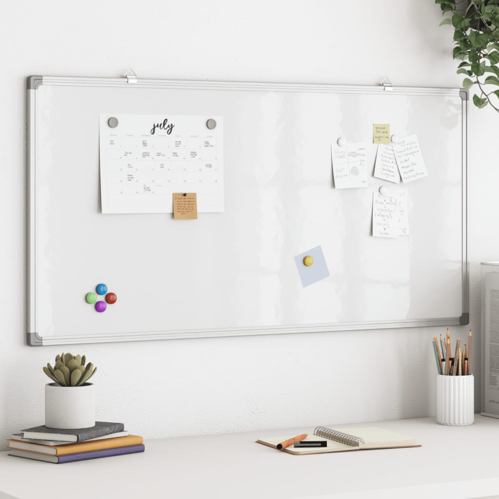 magnetisk whiteboard 60x30x1,7 cm aluminium