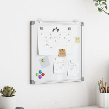 magnetisk whiteboard 40x40x1,7 cm aluminium