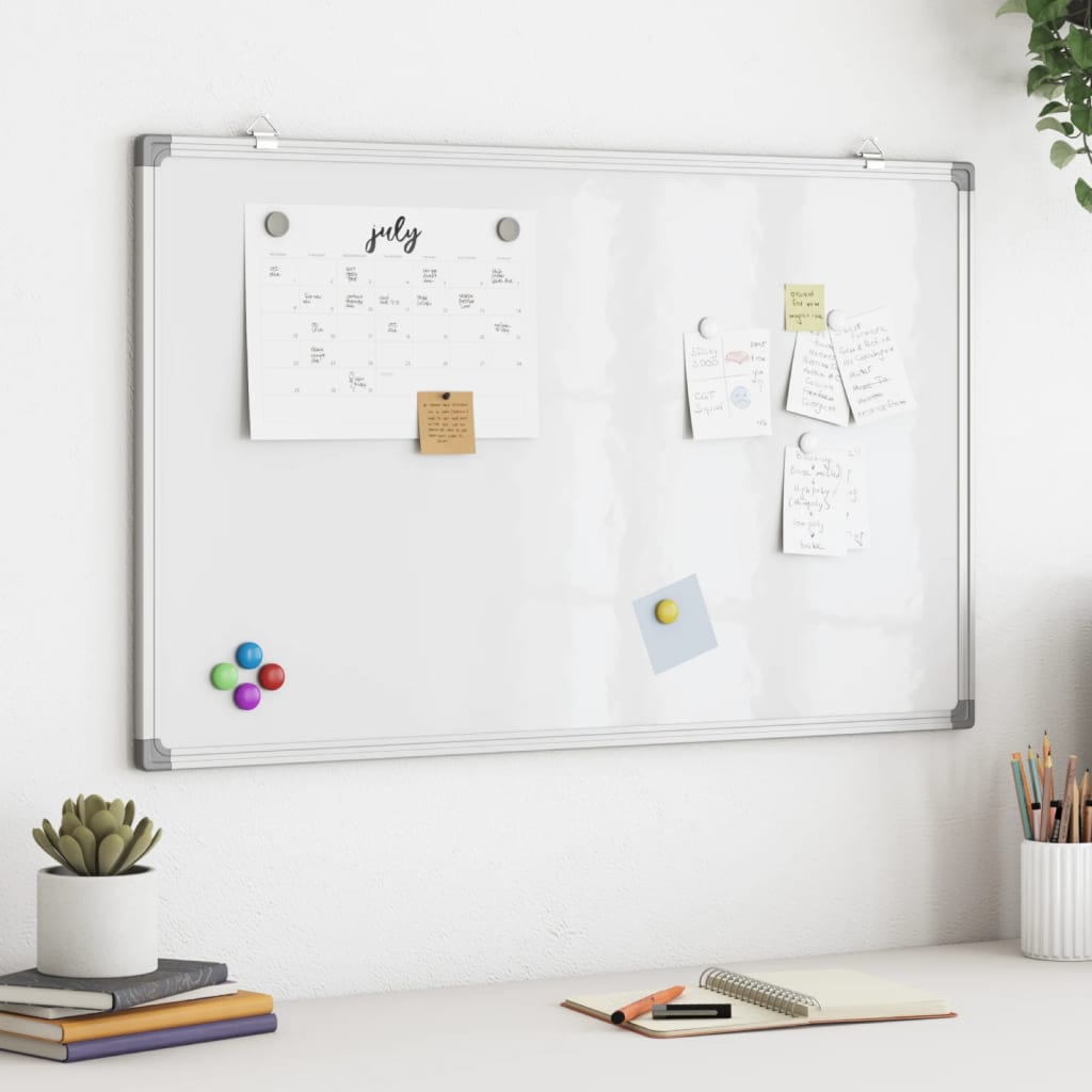magnetisk whiteboard 100x60x1,7 cm aluminium