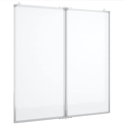 magnetisk whiteboard 80x80x1,7 cm foldbart aluminium