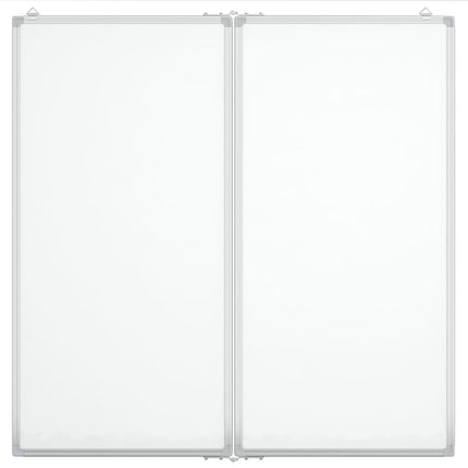 magnetisk whiteboard 80x80x1,7 cm foldbart aluminium