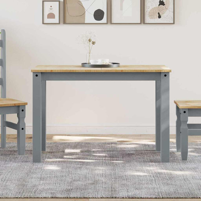spisebord PANAMA 112x60x75 cm massivt fyrretræ grå