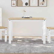spisebord PANAMA 112x60x75 cm massivt fyrretræ hvid