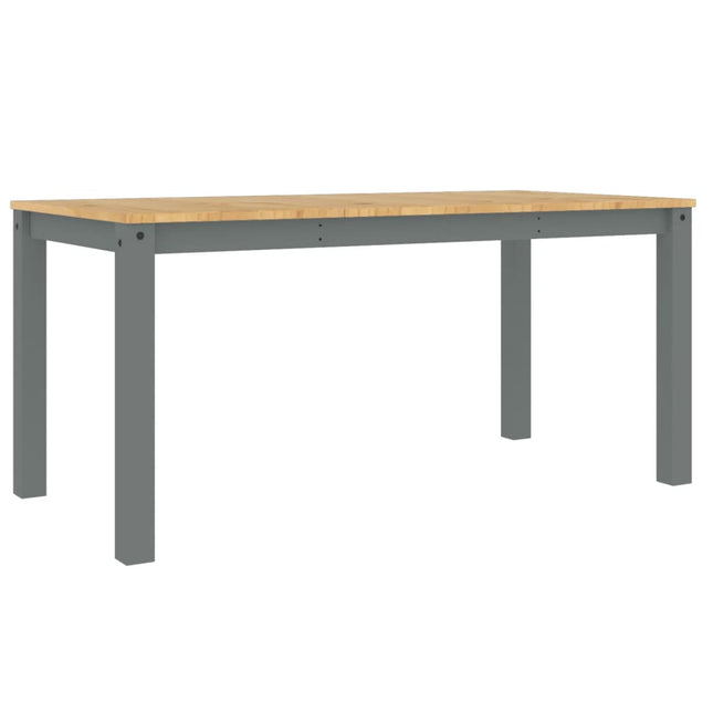 spisebord PANAMA 160x80x75 cm massivt fyrretræ grå