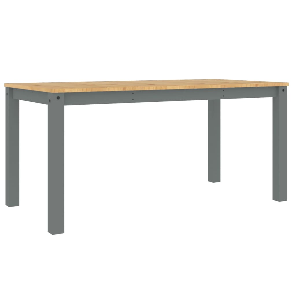 spisebord PANAMA 160x80x75 cm massivt fyrretræ grå