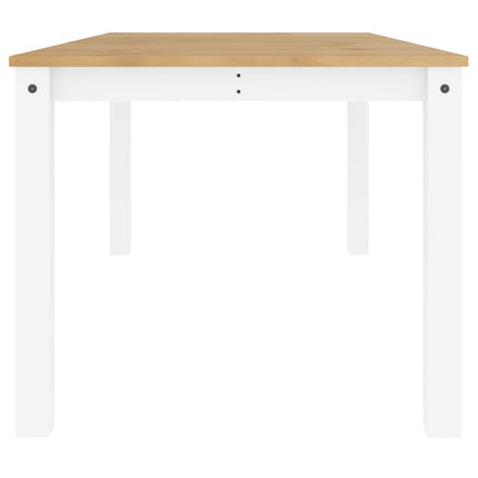 spisebord PANAMA 180x90x75 cm massivt fyrretræ hvid