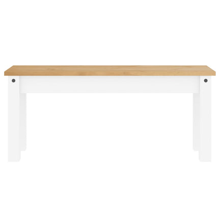 spisebordsbænk PANAMA 105x30x45 cm massivt fyrretræ hvid
