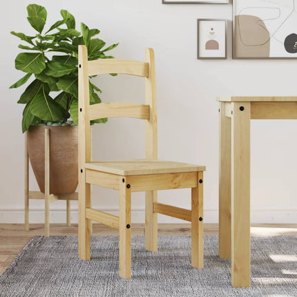 spisebordsstole 2 stk. 40x46x99 cm massivt fyrretræ