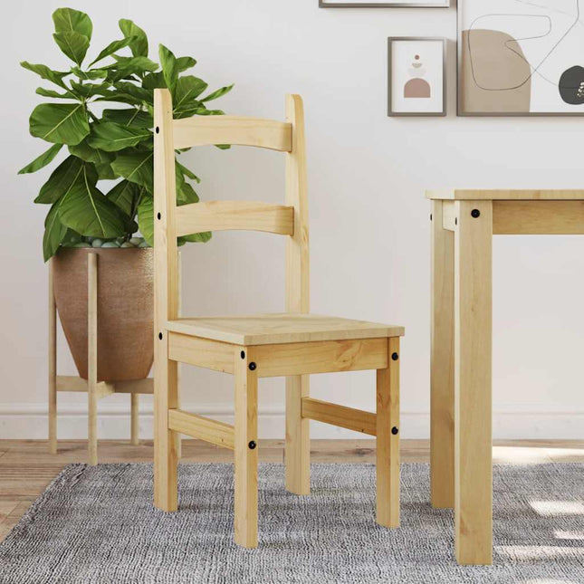 spisebordsstole 2 stk. 40x46x99 cm massivt fyrretræ