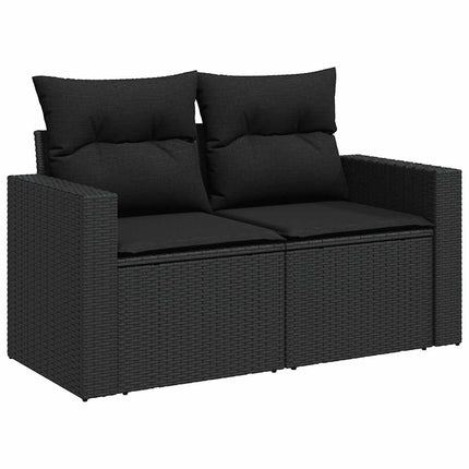 sofasæt til haven 12 dele med hynder polyrattan sort