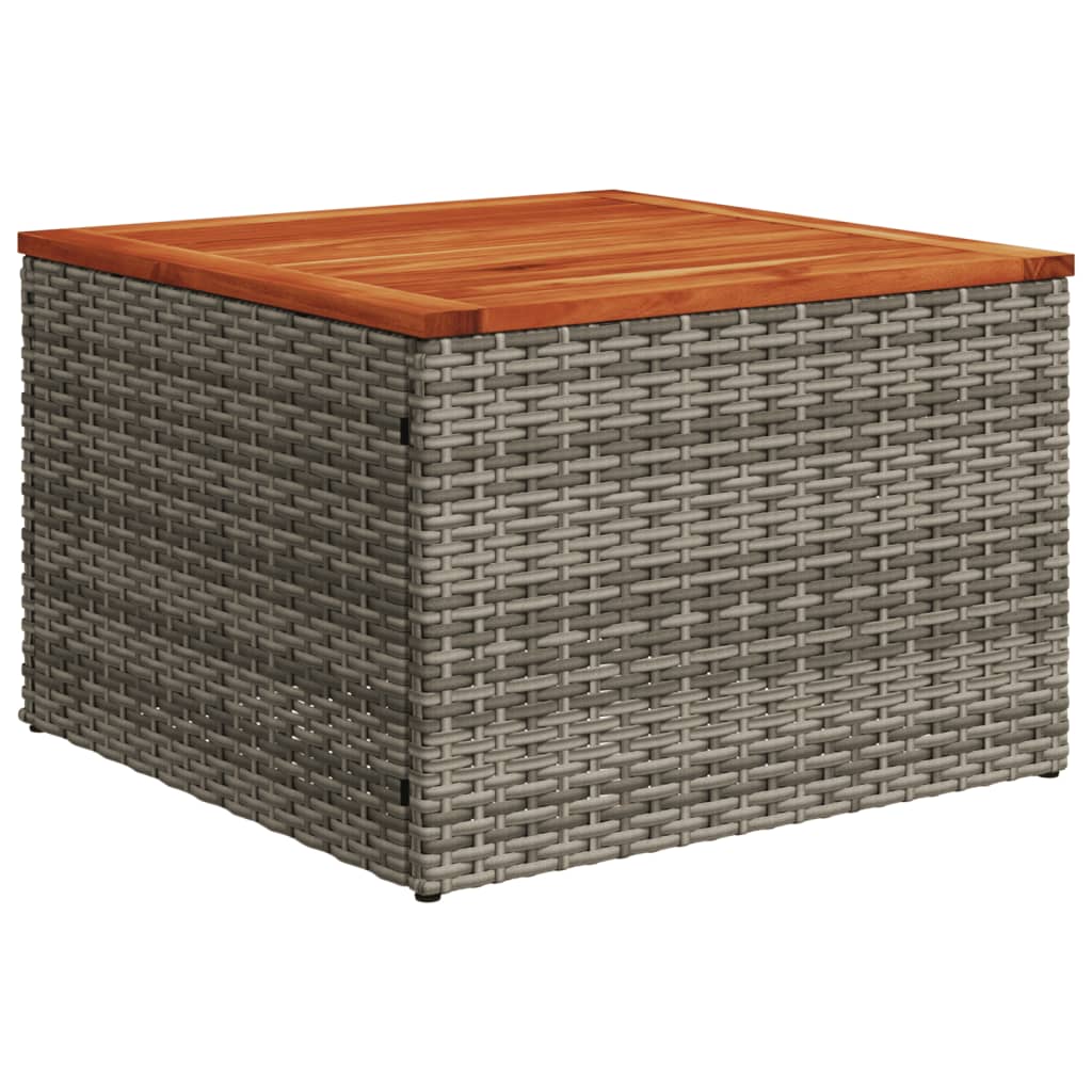 havesofasæt med 7 dele og hynder grå polyrattan