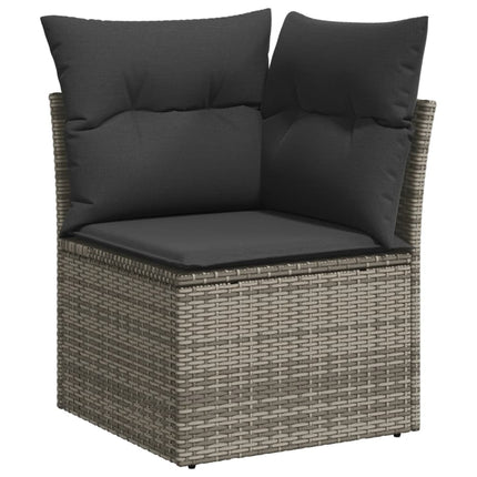 sofasæt til haven 8 dele med hynder polyrattan grå