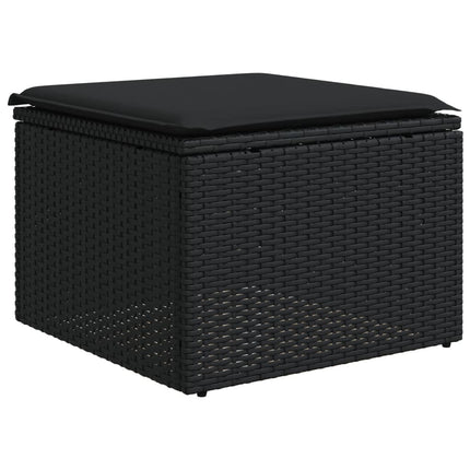 sofasæt til haven 12 dele med hynder polyrattan sort