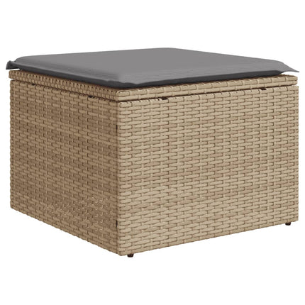 sofasæt til haven 12 dele med hynder polyrattan beige