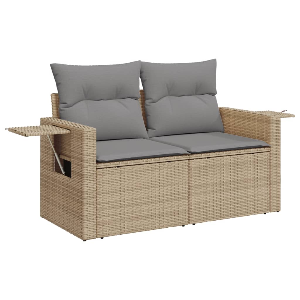 sofasæt til haven 13 dele med hynder polyrattan beige
