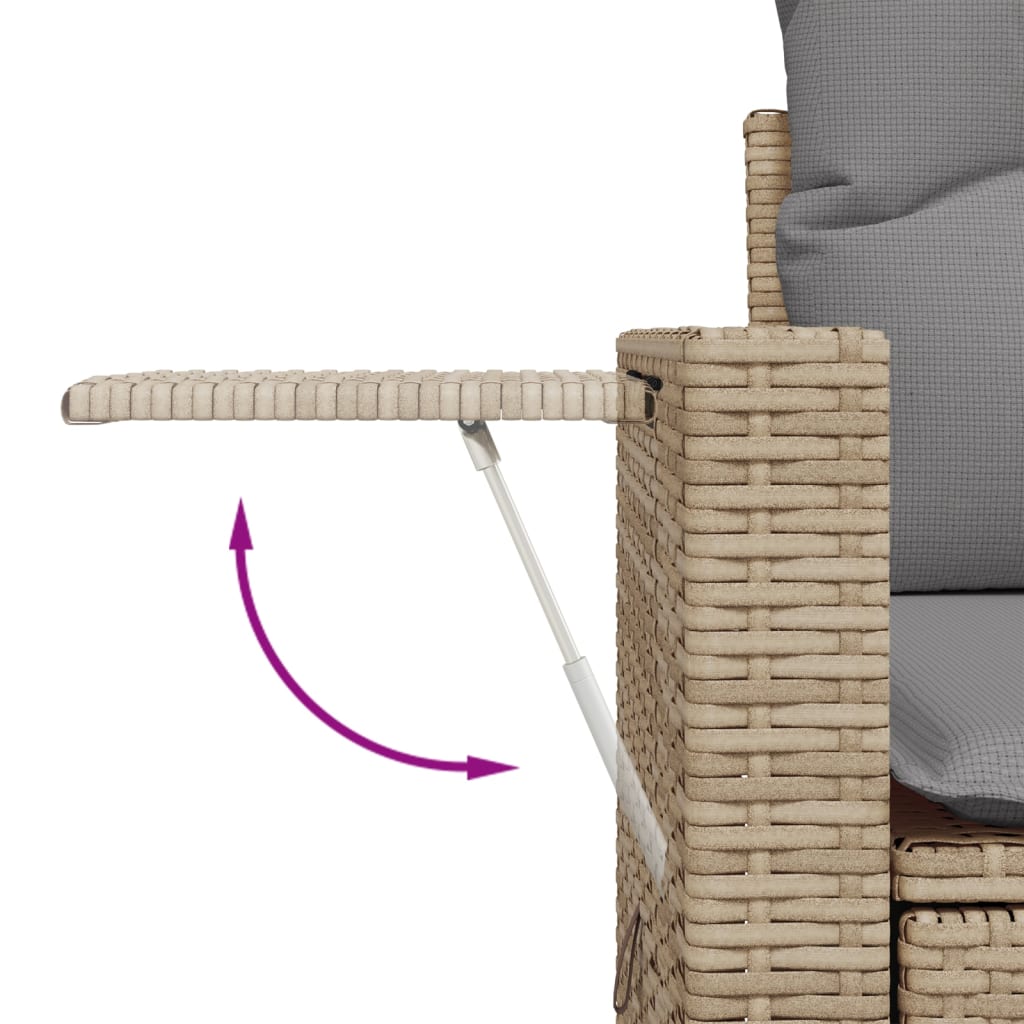 sofasæt til haven 13 dele med hynder polyrattan beige