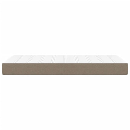 springmadras med pocketfjedre medium 120x190x20 cm stof gråbrun
