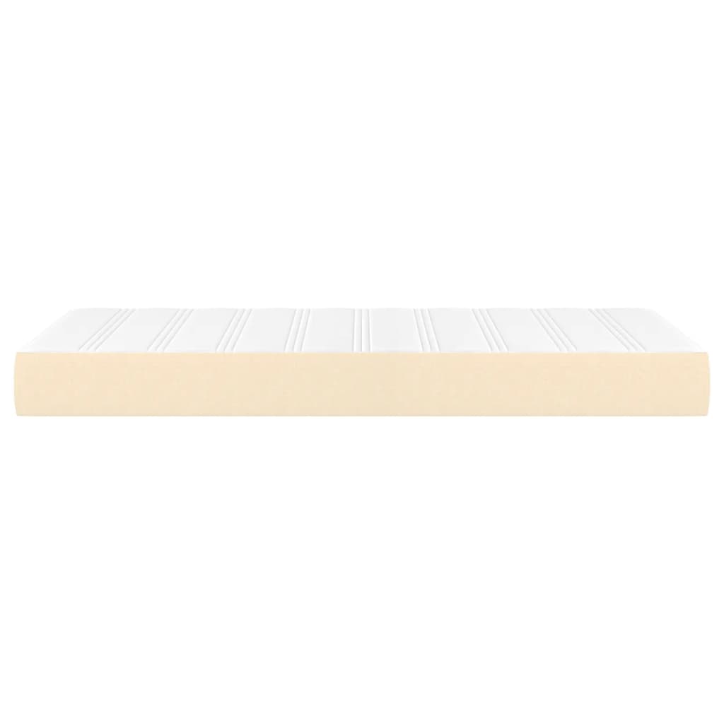springmadras med pocketfjedre medium 120x190x20 cm stof cremefarvet