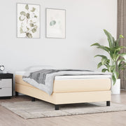 springmadras med pocketfjedre medium 120x190x20 cm stof cremefarvet