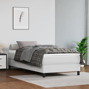 springmadras med pocketfjedre medium 120x190x20 cm kunstlæder hvid